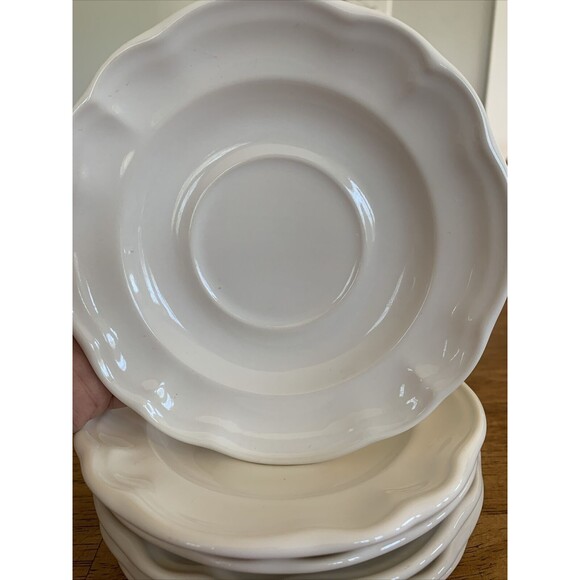 6 Lot Saucers By Pfaltzgraff Tea Rose Pattern 5.75" A1 Stoneware - Picture 1 of 11